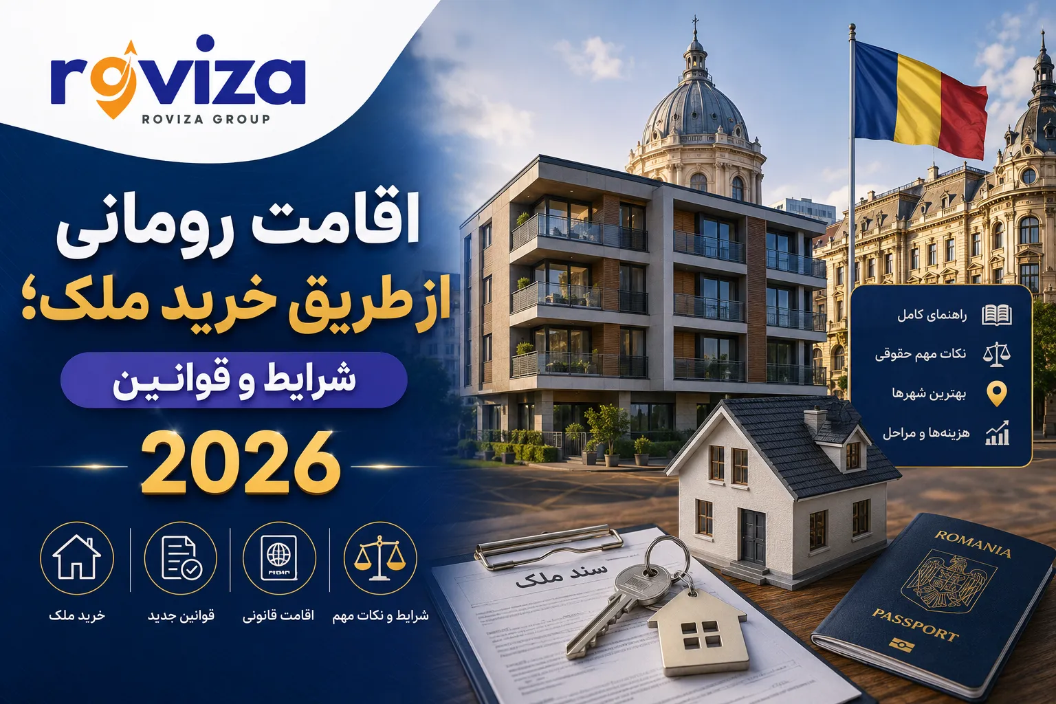 اقامت رومانی از طریق خرید ملک؛ شرایط و قوانین 2026